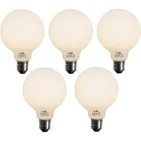LUEDD Set med 5 E27 3-stegs dimbar LED-lampa opal G95 4W 450lm 2700K