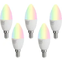 Luumr Set med 5 E14 dimbara LED-lampor C37 Opal 4,9W 470 lm 2700-6500K