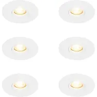 QAZQA Set med 6 Modern infälld spot vit 12 cm - Buco