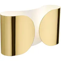 Flos Vägglampa , FOGLIO, dimbara, Guld / mässing, Vardagsrum, Metall, Design