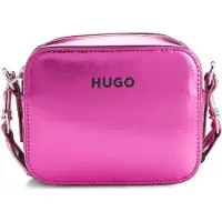 HUGO Kids' handbag in metallised fabric with logo strap