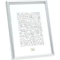 Deknudt S011D1, Enbildsram, Plast, Silver, 20 x 30 cm, Rektangulär, Liggande