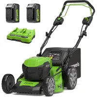 Greenworks Batteridriven gräsklippare självgående GD24X2LM46SPK4x; 2x24 V; 2x4,0 Ah batt.