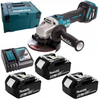 Makita Vinkelslip DGA513RT3J; 18 V; 3x5,0 Ah batt.