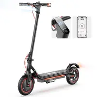 IScooter W7 Vuxen Vikbar Elskoter 350W Motor 37V7.3Ah Batteri 8.5 Tum Off-Road Däck Berg EScooter svart