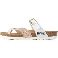 Bayton Pantolette 'Diane' guld / vit