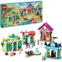 LEGO 43246 Disney Princess Disney Princess Adventures på marknaden, leksak med 4 minidockor: Ariel, Askungen