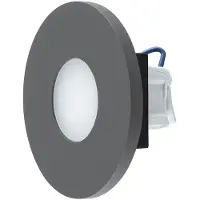 EVN LR230 LED-vägginbyggnadslampa direkt antracit, Svart, Hall, Rostfritt stål, Modern, Inbyggnadslampor butiksbelysning