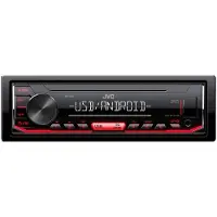 JVC KD-X162, Svart, 1 DIN, 200 W, 4.1 kanaler, 50 W, 20 - 20000 hz