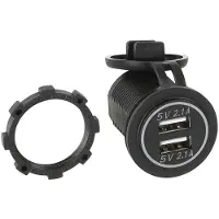 ACV USB-laddadapter 12/24 V med blått ljus