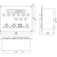 Monacor MXT-52MP3 mixer med inbyggd MP3-spelare
