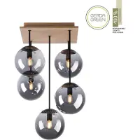 JUST LIGHT Taklampa Green Widow, dimbar, Ljust trä, Vardagsrum / matsal, Trä, Modern, Taklampa