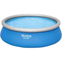 Bestway Uppblåsbar pool Fast Set rund 457x122 cm