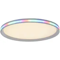 JUST LIGHT LED taklampa Galactica, dimbar, Vitt / opal, Vardagsrum / matsal, Syntetmaterial, Modern, LED-taklampa