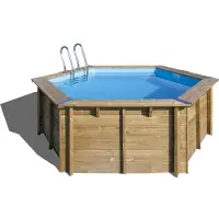 Soukous Round wood pool Ø400 x 119 cm - Model Vanille 2