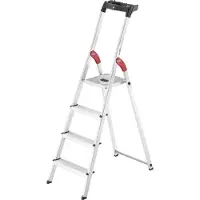 Hailo L60 StandardLine 8160-407 Aluminium Klappstege med trappsteg inkl. verktygsbricka Arbetshöjd (max.): 2.6 m Silver, Röd, Svart EN 131 4.4 kg