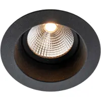 The Light Group Downlight One Soft, dimbar, Svart, Vardagsrum / matsal, Aluminium / grå / zink, Modern, Downlights