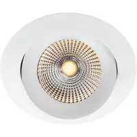 The Light Group Downlight One 360°, dimbar, Vitt / opal, Vardagsrum / matsal, Aluminium / grå / zink, Modern, Downlights