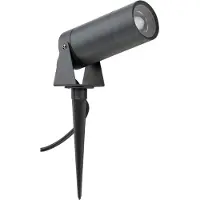 LCD LED-markspettspotlight 5131, svart, aluminium, glas, Schuko-kontakt 5131, Svart, Aluminium / grå / zink