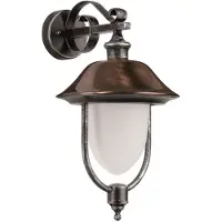 LCD Vägglampa utomhus PEGGY, dimbar, Svart, Aluminium / grå / zink, Lantlig / rustik