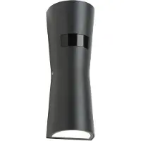 LCD Utomhus vägglampa med rörelsesensor 5135, Svart, Aluminium / grå / zink, Modern