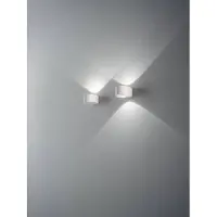 FABAS LUCE LED utomhus vägglampa Lao, Vitt / opal, Aluminium / grå / zink, Modern, LED-vägglampa utomhus