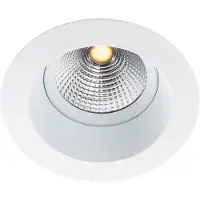 The Light Group Downlight One Soft, dimbar, Vitt / opal, Vardagsrum / matsal, Aluminium / grå / zink, Modern, Downlights