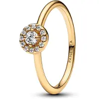 Pandora Timeless Halo 14k gold plated ring 163554C01-56