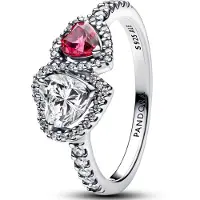 Pandora Classic Stone Halo Hearts ring 193662C01-56