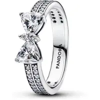 Pandora Timeless Bow silver ring clear cz 193552C01-52
