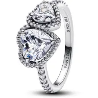 Pandora Classic Stone Sparkling Halo Heart ring 193659C01-50
