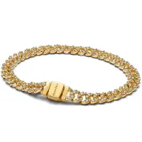 Pandora Timeless Cuban Chain 14k gold plated armband 563008C01-20