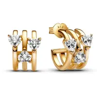 Pandora Classic Stone hjärthoops 263656C01