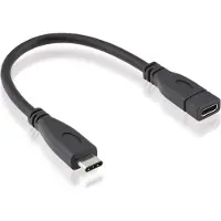 Roline USB-kabel USB 3.2 Gen2 USB-C-kontakt 0.15 m Svart Skärmad 11.02.9015