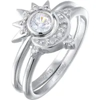 Elli Ring 'Sonne und Mond' silver / transparent