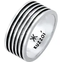KUZZOI Ring svart / silver