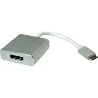 Roline 12.03.3220 USB-C / DisplayPort Adapterkabel [1x USB-C hane - 1x DisplayPort hona] Silver (metallic) 0.10 m