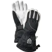 Hestra Women's Heli Ski 5 Finger Black/White