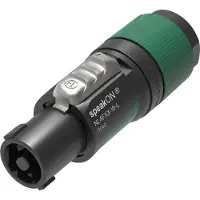 Neutrik NL4FXX-W-L Högtalar-hankontakt Kontakt hane rak Antal poler: 4 Svart-grön 1 st Piece