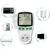 Qoltec PM0627 - Strömövervakningsenhet - with history, 16A, LCD - AC 230 V - 3680 Watt - utgångskontakter: 1 - Europa - vit