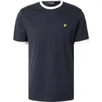 Lyle & Scott Ringer Kortärmad T-shirt i Bomull - Marinblå