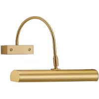 Knapstein Grit-30 tavellampa, längd 30 cm, matt mässingsfärg Grit-30, dimbar, Mässing / guld, Vardagsrum / matsal, Mässing, Vägglampa, vägglampa inomhus