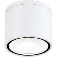Orion LED-takspotlight Sputnik IP65 Ø 14,5 cm vit, Vitt / opal, Badrum, Aluminium / grå / zink, Modern, LED-taklampor