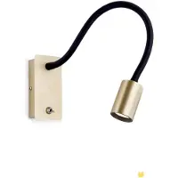 Orion LED vägglampa Kurt, Mässing / guld, Sovrum, Aluminium / grå / zink, Modern, LED-vägglampa, vägglampa inomhus