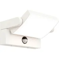 Orion Utomhus vägglampa med rörelsesensor Ginger, Vitt / opal, Aluminium / grå / zink, Modern