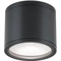 Orion LED-takspotlight Sputnik, IP65, Ø 14,5 cm, svart Sputnik, Svart, Badrum, Aluminium / grå / zink, Modern, LED-taklampor
