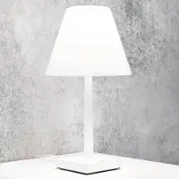 Rotaliana LED bordslampa Dina+, dimbar, Vitt / opal, Vardagsrum / matsal, Aluminium / grå / zink, Design, LED-bordslampa