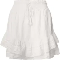 Pepe Jeans för kvinnor. PL901188 Elena kort kjol (XS), Vit, Casual, Bomull