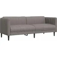 vidaXL Soffa 3-sits taupe tyg