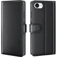 Mtp Products iPhone 16e/17e Läder Plånboksfodral med Stativ - Svart